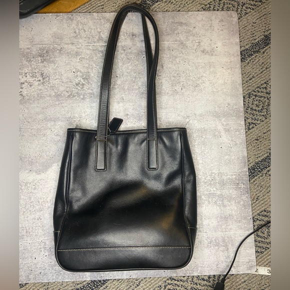 Authentic Vintage Coach A2S-7776 Hampton Lunch Tote Black Leather - Picture 10 of 11